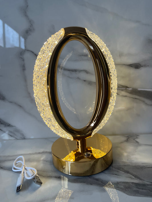 Elegant Crystal Touch Lamp – Rechargeable & Versatile Lighting