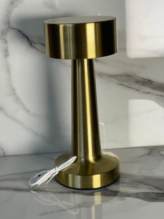 Modern Full Metal Touch Sensor Lamp – Rechargeable with 3 Light Modes