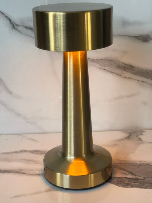 Modern Full Metal Touch Sensor Lamp – Rechargeable with 3 Light Modes